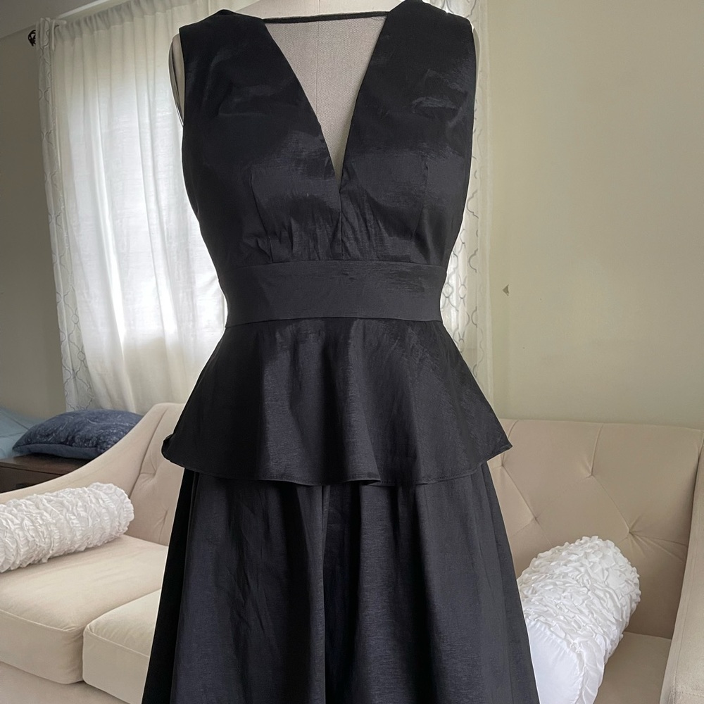 Adriana Papell black mid length dress -4